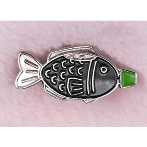 Soy sauce fish enamel pin sushi Japanese food fans perfect gift