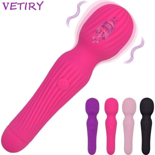 VETIRY Dildo AV Vibrator G Spot Magic Wand for Women Clitoris Stimulator USB Rechargeable Massager Sex Toys for Adults Sex Shop