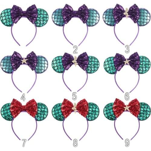Baby Girls Fashion Sequined Big Bow Decor Hair Rope Accessories Headband Color Patchwork Baby Tiara Quality Headband