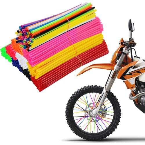 Motorcycle Dirt Bike Enduro Wheel Rim Spokes Skins Off Road Shrouds Covers Universal Decor Red