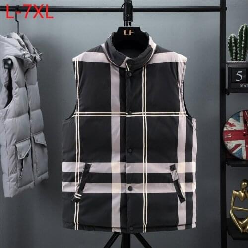 Mens Winter Vest Reversibel Waistcoat Thicken Warm Parka Double Side Windproof Sleeveless Jacket Travel Vest Plus Large Size 7XL