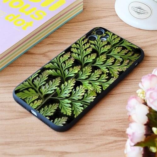For iPhone Leaf Abstract Print Soft Matt Apple iPhone Case 6 7 8 11 12 Plus Pro X XR XS MAX SE