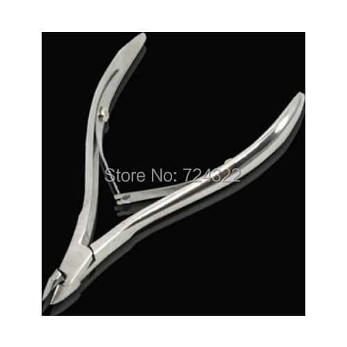 2pcs Stainless Steel Nail nipper Tool Cuticle care scissors Spoon Remover Cutter Clipper manicure shovel Free Shipping