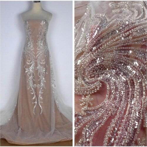 New long beading applique patch,heavy silver embroidery patch wedding dress Accessories
