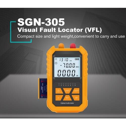 New 3 in 1 Visual Fault Locator Network Fiber Optic Cable Tester 5km Red Light Laser Pen LED Lighting Optical Power Meter