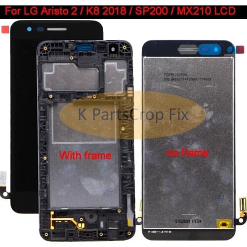 New 5.0''Black For LG Aristo 2 / K8 2018 / SP200 / MX210 Full LCD DIsplay+Touch Screen Digitizer Assembly with frame 100% Tested