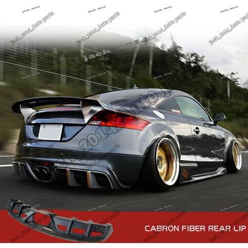 Real Carbon fiber Rear Bumper Diffuser Lip 1pcs Fit for Audi TT 2008 2009 2010