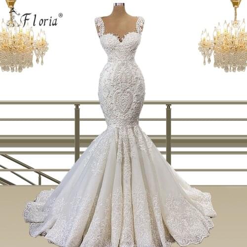 Sexy Sweetheart Mermaid African Wedding Dresses 2021 Luxury Beaded Saudi Arabia Dubai Vestido De Noiva Custom Made