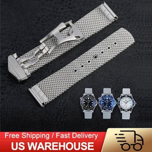 Watchbands Bracelet For Titanium Sea Ghost Metal Strap Watch Accessories Men Stainless Steel Watch Band Chain