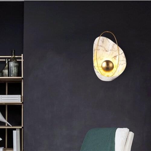 Modern Led Wall Lamp Designer Resin Mirror Light For Living Room Bedroom Study Corridor Bedside Lamp Nordic Decor Loft Wall Lamp