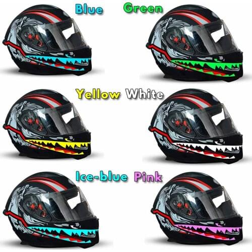 Brand New Helmet Light Strip with 3 Modes Flashing LED Light Night Bike Motorcycle Riding Signal Sticker