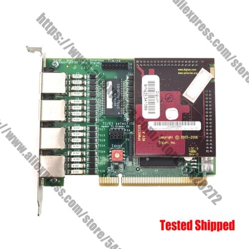 TE410P-Quad T1/E1 PCI interface digital trunk voice card TE410P