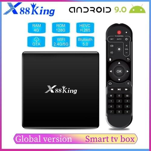 X88 King Amlogic S922X tv box Android 9.0 4GB 128GB TV Box Dual Wifi BT5.0 1000M 4K Google Play H.265 HD for Youtube Set top box