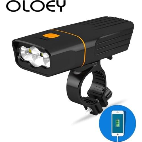 OLOEY Bicycle Light Bike Light 5200mAh Headlight Lamp USB Rechargeable Front Light Night Cycling Waterproof L2 LED FlashLight