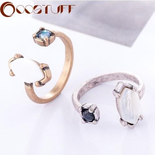 Vintage Rings for Women Jewelry Wholesale Fashion Simple Accessories With Plastic Beads Promise Jewelry Female Accessories 2020