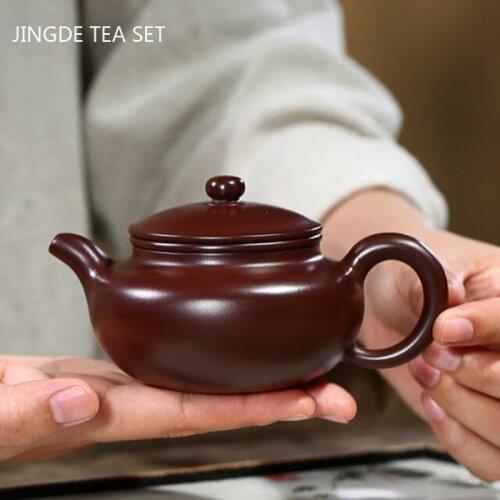 Yixing Authentic Handmade Tea Pot Purple Clay Teapot Kettle Raw Ore Zhu Mud Teaware Tie Guanyin Chinese Tea Ceremony 230ml