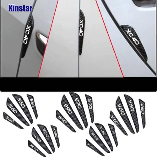 4pcs Auto Car Door Guard Edge Corner Protector For Volvo V40 V60 XC40 XC60 XC90 S60 S90