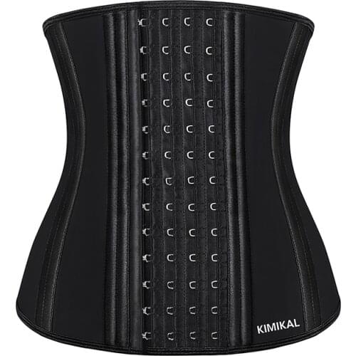 Women Latex Corset For Weight Loss Double Steel Bone Waist Trainer Control Tummy Corset Shaper Slimming Underbust Bustiers Belt