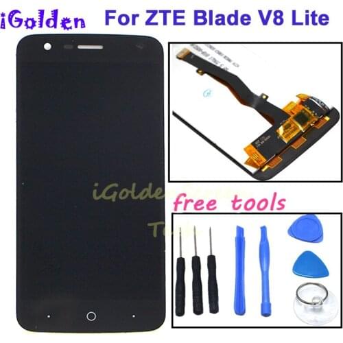 For ZTE Blade V8 Lite LCD Display+Touch Screen Panel Digital Replacement Parts Assembly for zte v8 lite 5.0 inch 1280x720P Stock