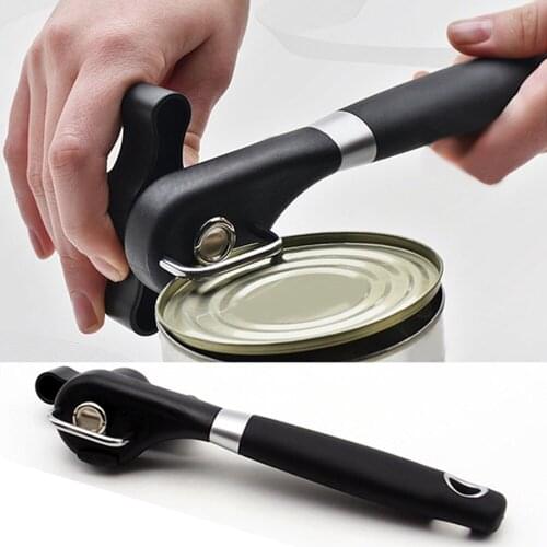 1*Can Opener Effortless Smooth Edge Manual Stainless Steel Handy Easy Turn Knob Multifunctional Canning Knife Opener