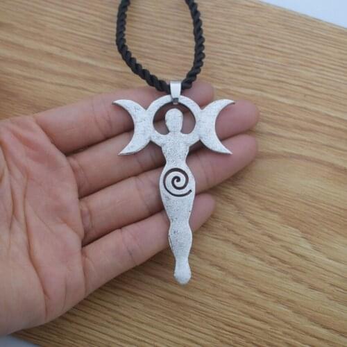 12pcs Fashion New Triple Moon Goddess Pendant Necklace Womens Amulet Pagan Witch Jewelry