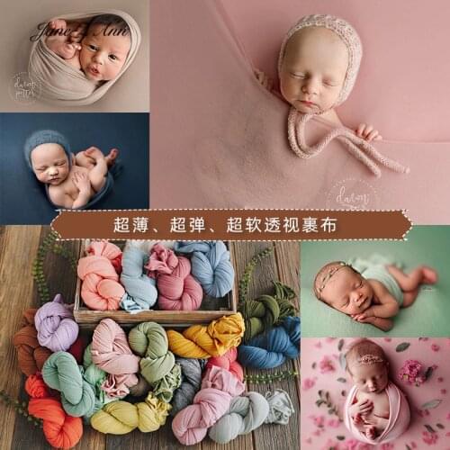 26 color thin elastic soft perspective wrap summer baby photo newborn photography props 45x160cm
