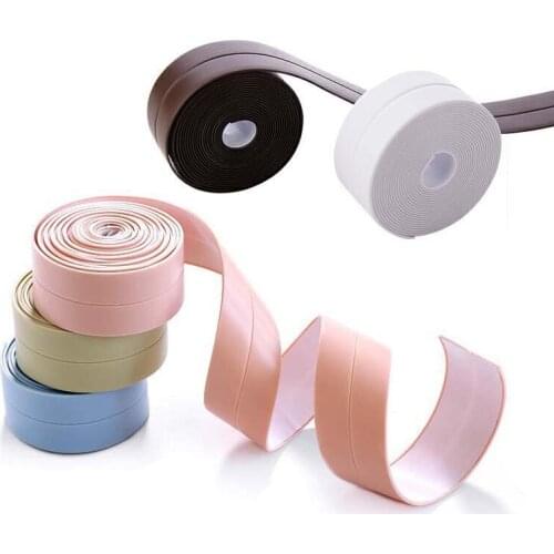3.2M Bathroom Kitchen Sealing Strip Stickers Shower Sink Bath Sealing Strip Tape White PVC Self Adhesive Waterproof Wall Sticker
