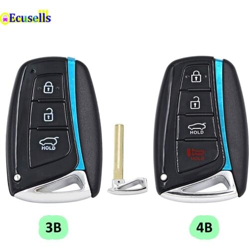 3/4 Button Smart Remote Key shell case fob for HYUNDAI Santa Fe with HY22 Small key