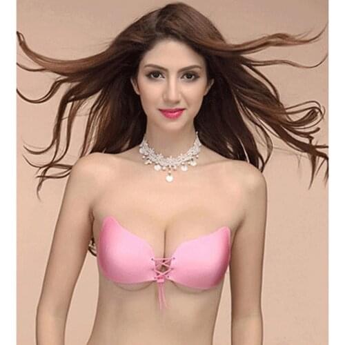 500pcs/lot,1340USD Hot Sale! Invisible Reusable Adhesive Backless Push Up Silicone Stick Sexy V Strapless Bra A,B,C,D seamless