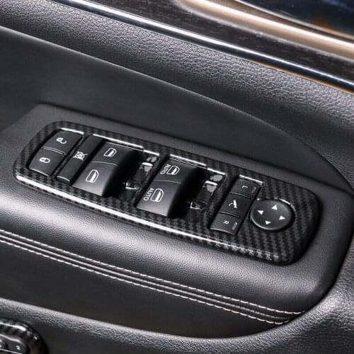ABS Plastic For Jeep Grand Cherokee 2014-2017 Door Window glass Lift Control Switch Panel Cover Trims Car Styling Accessories