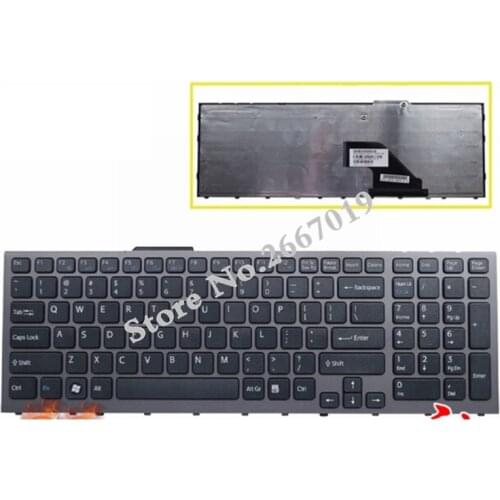 US New English Replace laptop keyboard For SONY VPC-F11 F12 F13PCG-81214P PCG-81214N 81214L F21 F22 F136 F138 F117 F170