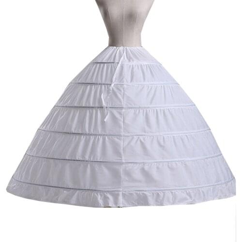 Ball Gowns 6 Hoops Puffy Wedding Petticoat Marriage Gauze Skirt Crinoline Underskirt Wedding Accessories