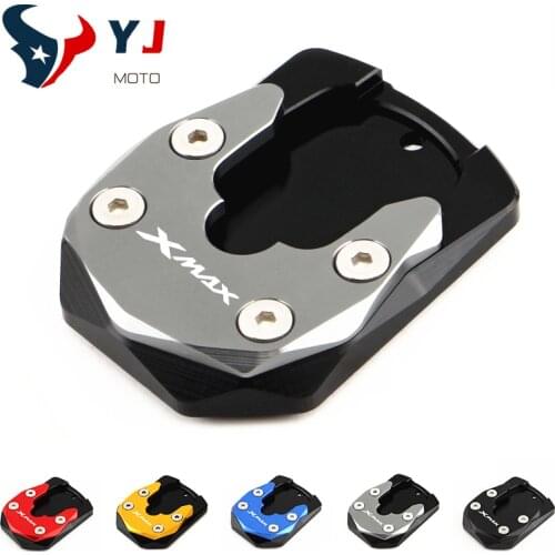 XMAX Motorcycle Side Stand Enlarge Parking Kickstand Enlarge Plate CNC Accessories for Yamaha X-MAX 125 250 300 2017 2018 2019