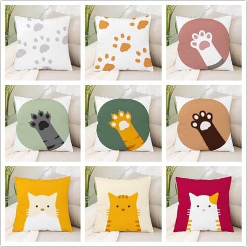 Cats Throw Pillow Case Cushion Covers for Home Sofa Chair Decorative Pillowcases