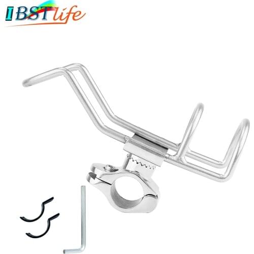 Marine Grade Stainless Steel 316 fishing rod rack holder pole bracket support clamp on rail mount 26 or 32mm boat Accessories