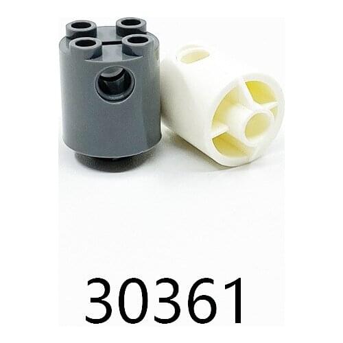 Guduola Brick Round 2x2x2 with Bottom Axle Holder 'x' Shape '+' Orientation (30361) MOC Building Block Toys for Gift 30pcs/lot