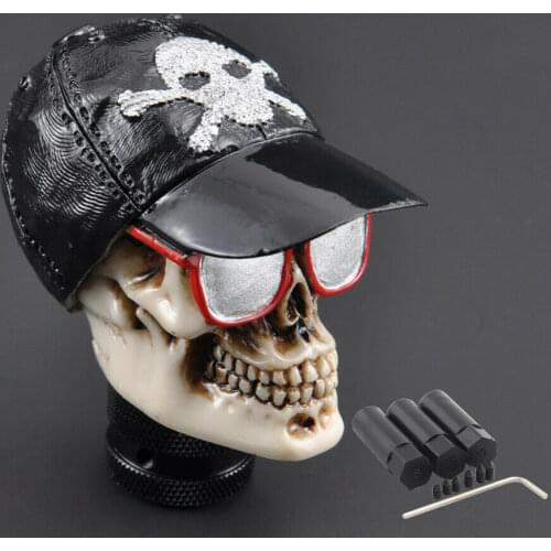 Car interior Resin Skull Head Universal Car Truck Manual Stick Gear Shift Knob Lever Shifter