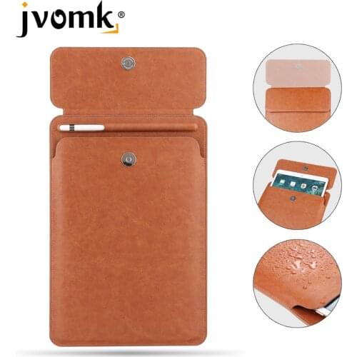 Button pocket Sleeve Cover for iPad Pro 10.5 Pouch Bag with Pencil Slot case for iPad Pro 9.7 and for new ipad 11 2018 Release