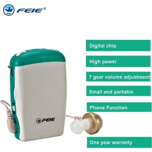Pocket Hearing Aid Answer Phone Earphone Cheap Hearing Amplifier Sound Ear Care Health for Deafness Wire Earplugs S-6D