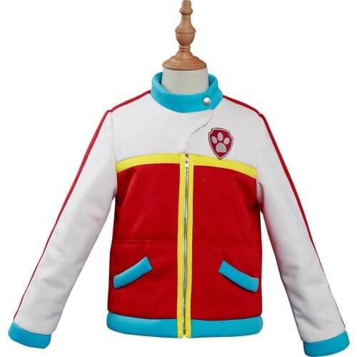 Captain Ryder Cosplay Costume Kids Children Jacket Coat Top Halloween Carnival Suit