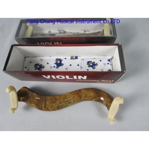 2pcs beautiful brid eye maple wood adjustable violin shoulder rest