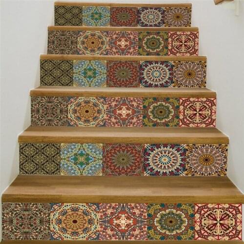 Creative self-adhesive staircase stickers DIY Arabic style pattern stickers staircase stickers stair decoration Home decoration