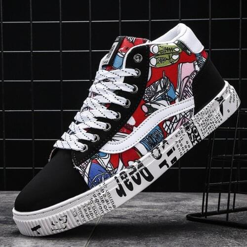 Mens Shoes New Fashion High Top Sneakers Men Casual Canvas Shoes Boys Zapatos De Hombre Tenis Masculino Lace Up jm98 mn
