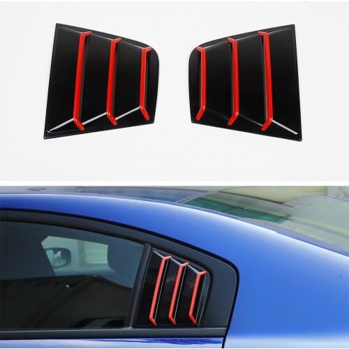 Car Rear Window Louvers Decoration Cover Styling For Dodge Charger 2015 Up Exterior Car Parts Molding 2pcs/set