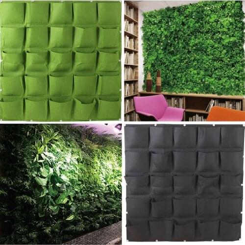 Wall Hanging Planting Bag 25 Pockets Growing Pot Vertical Home Garden Vegetable Flower Cultivation Bag Growing bag