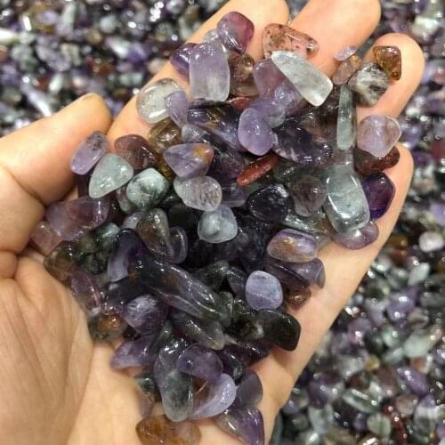 Natural Purple TitaniumRolled Stone Aquarium Vase Garden Decoration Very Spiritual