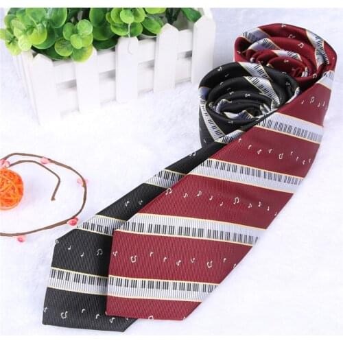 New Fashion Necktie Artist Gentleman Ties Student Wedding Party Elegant Keyboard Silk Gravata Slim Arrow Tie for Men Gifts