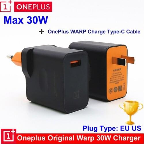 OnePlus Warp Charger Original Mclaren 5V/6A Dash Charge For OnePlus 7T 7 Pro 6T 6 5T 5 3T 3 Quick Fast Charging 3.1 USB-C Cable