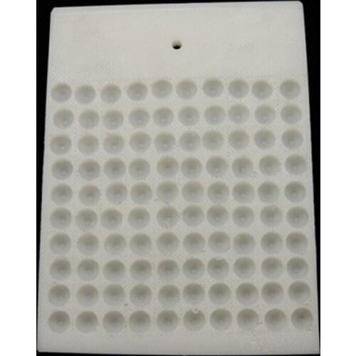 Pandahall 100 Grids/pc 13.5x17.5x0.7cm White Plastic Bead Counter Board Display Storage Jewelry Tool for Counting 12mm Beads
