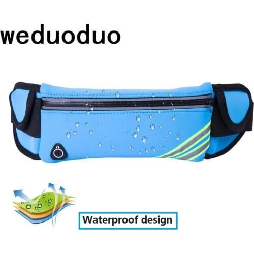 Weduoduo New Men Casual Waist Pack Bag Waterproof Lycra Shoulder Fanny Pack Women Belt Bag Pouch Money Phone Bum Hip Bag